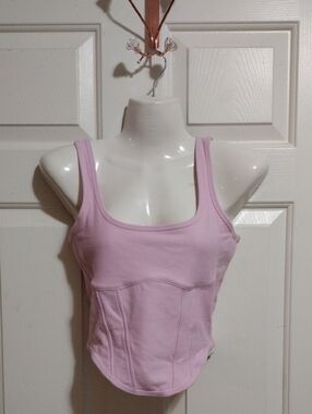 PINK Victoria's Secret pink cinched corset top medium 🆕